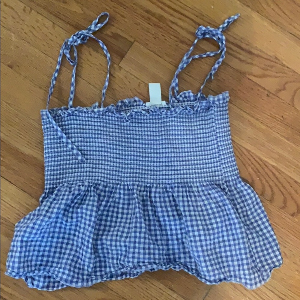 H&M plaid top